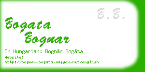 bogata bognar business card